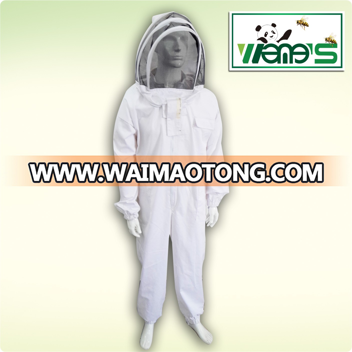 Economical Thickened Type Hood bee suit with self supporting collapsible veil For Beekeeper Bee Suit