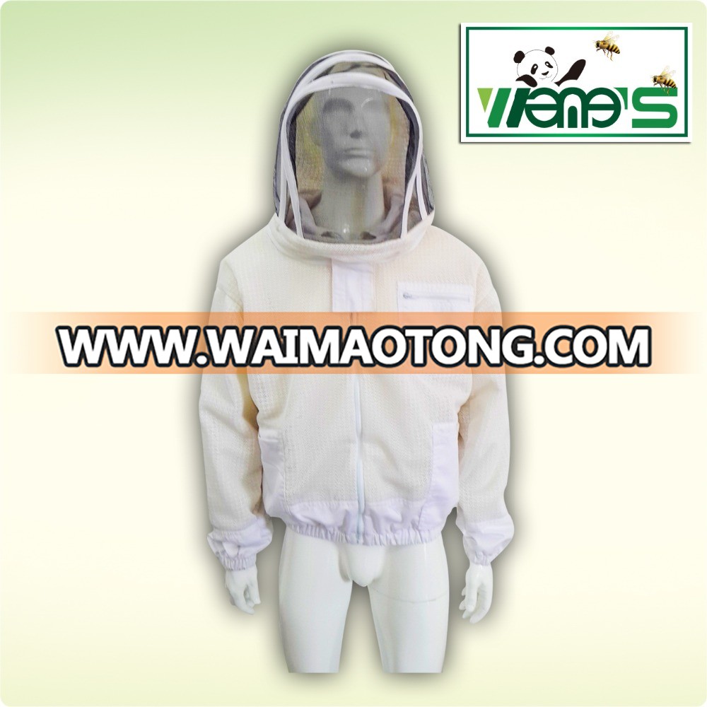 2018 Wangshi Three Layer Air Through Vented Mesh Beekeeping Bee Suit With Hooded Veil Upgraded Type bee keeping suit